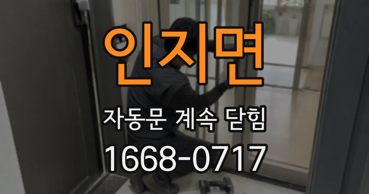 인지면 자동문 계속 닫힘