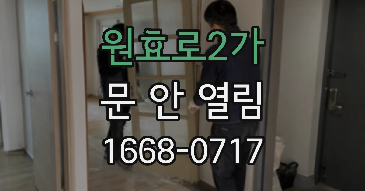 원효로2가 문 안 열림