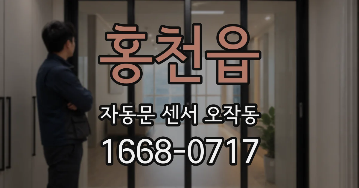 홍천읍 자동문 센서 오작동