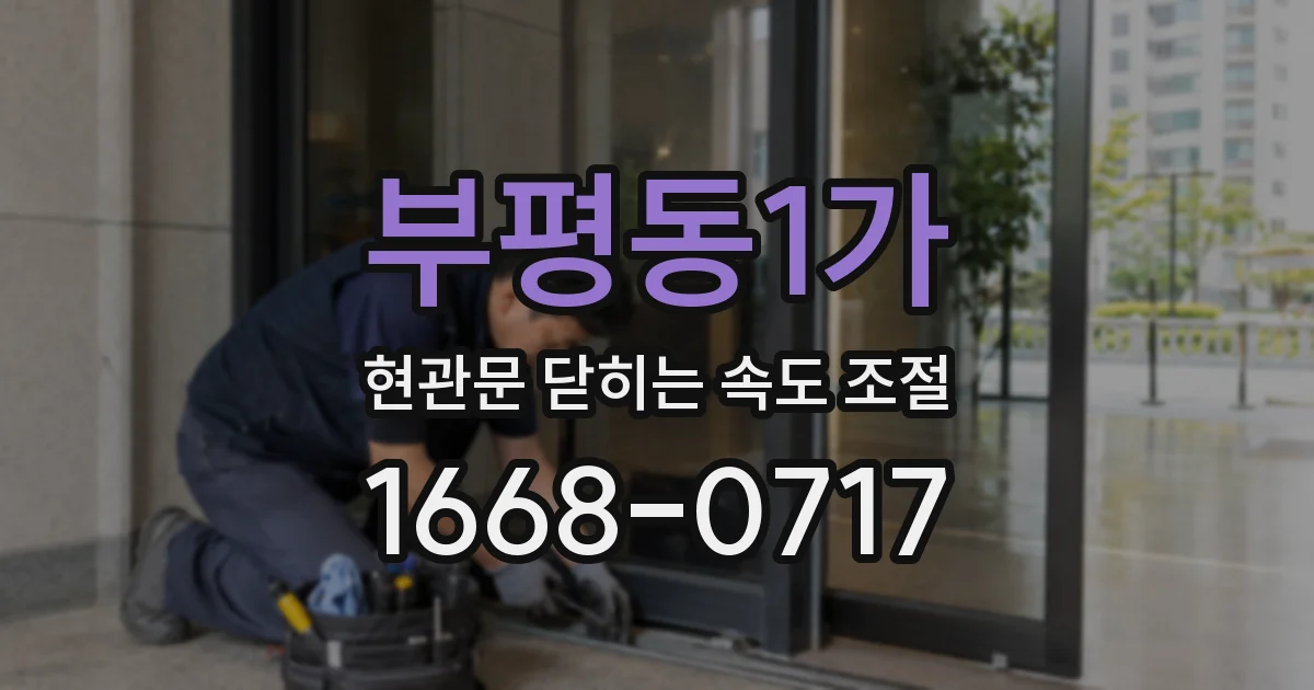 부평동1가 현관문 닫히는 속도 조절