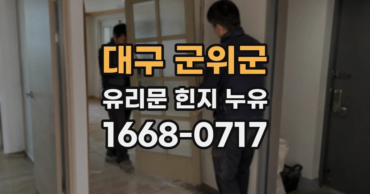 대구 군위군 유리문 힌지 누유