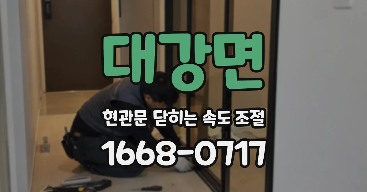 대강면 현관문 닫히는 속도 조절
