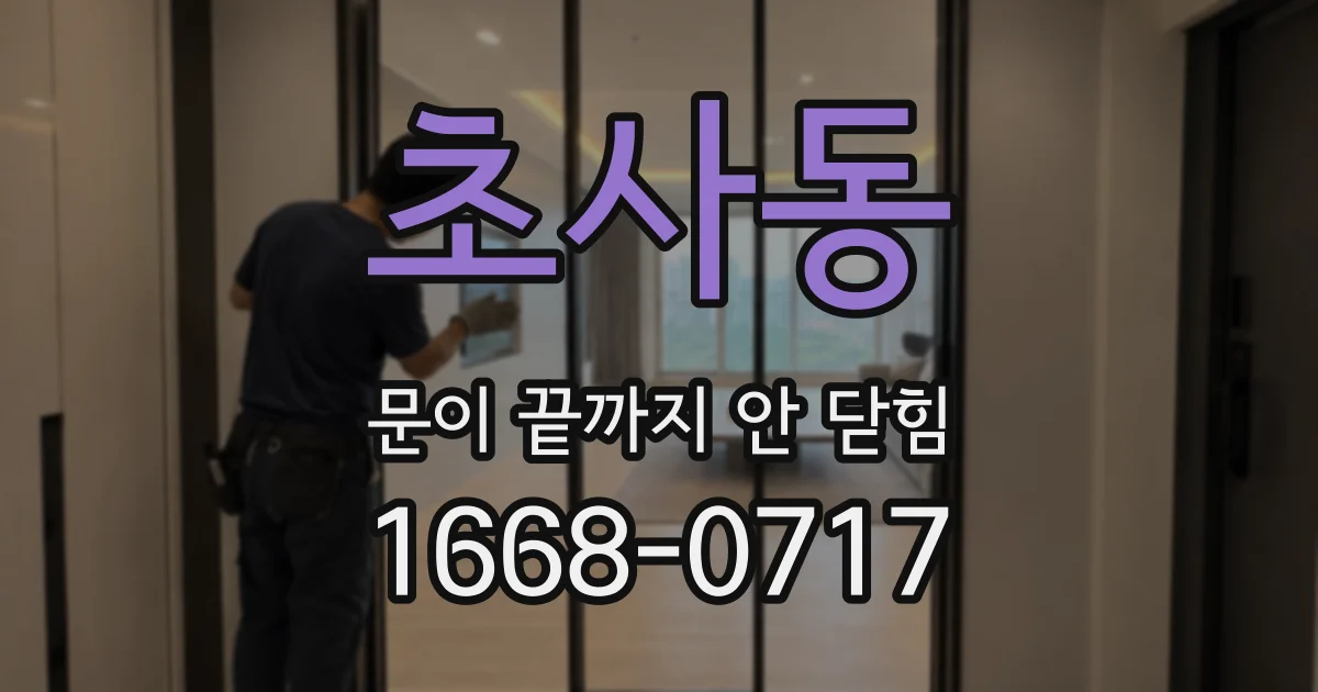 초사동 문이 끝까지 안 닫힘