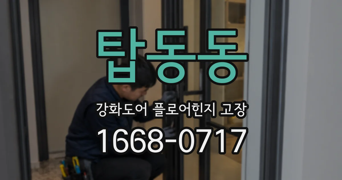 탑동동 강화도어 플로어힌지 고장