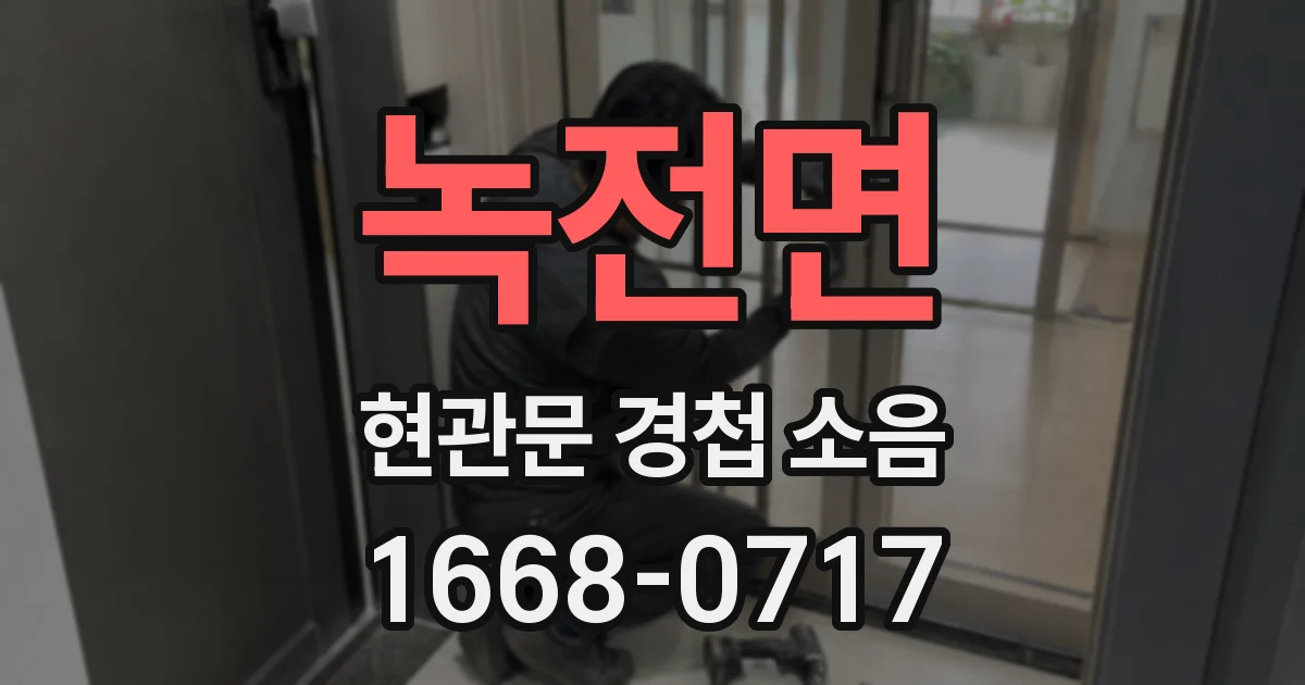 녹전면 현관문 경첩 소음