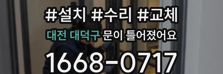 대전 대덕구 문이 틀어졌어요