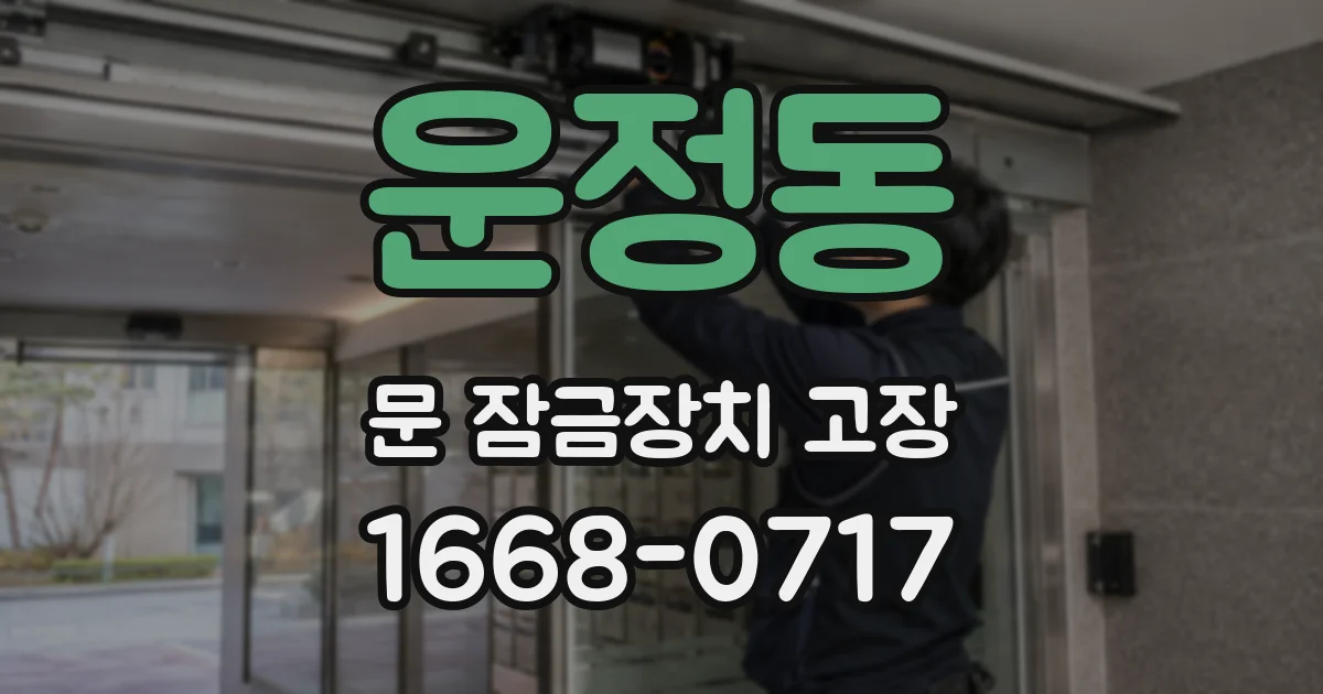운정동 문 잠금장치 고장