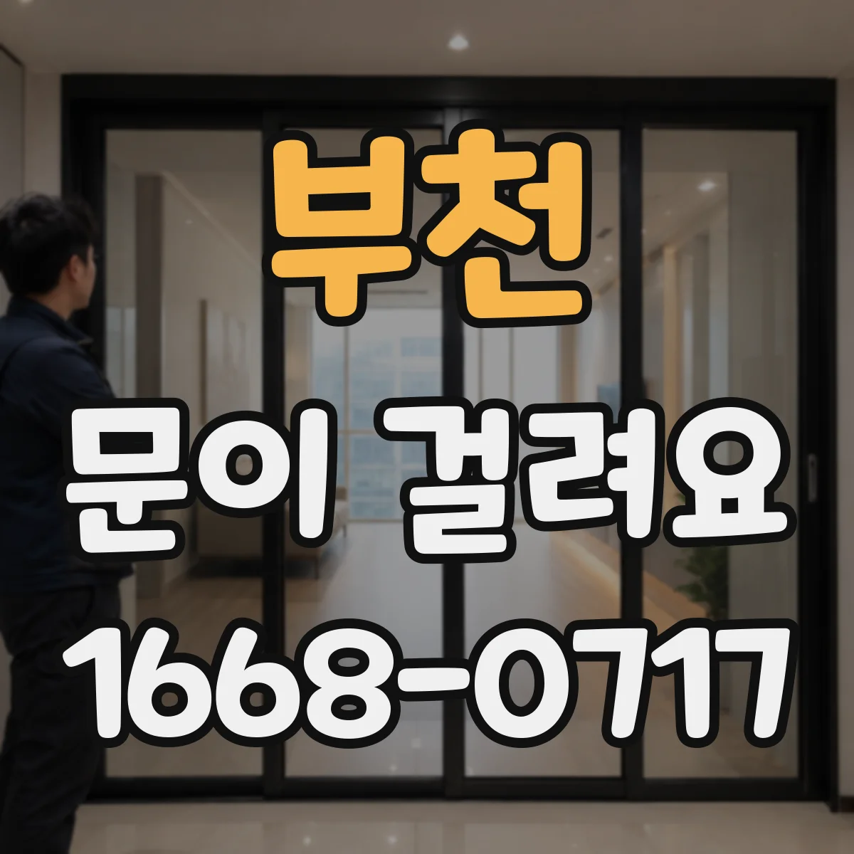 부천 문이 걸려요 경첩 쪽에서 마찰음 나면 조절 포인트