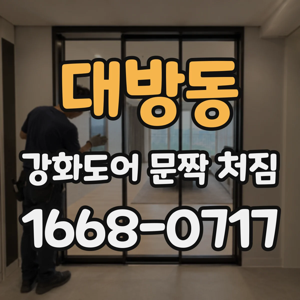 대방동 강화도어 문짝 처짐