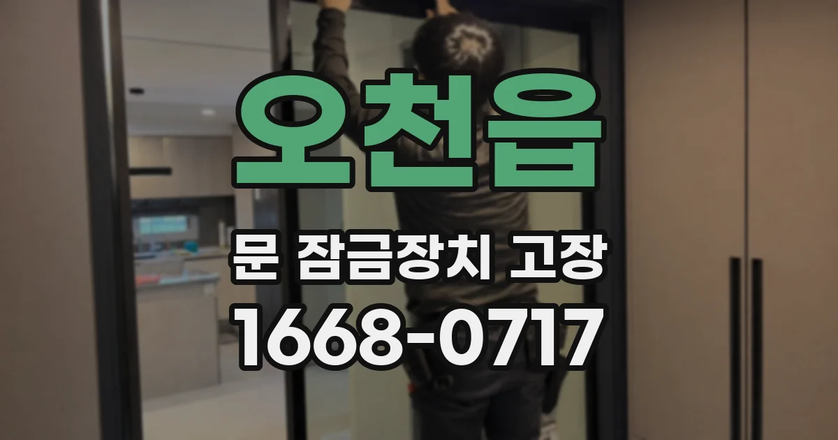 오천읍 문 잠금장치 고장