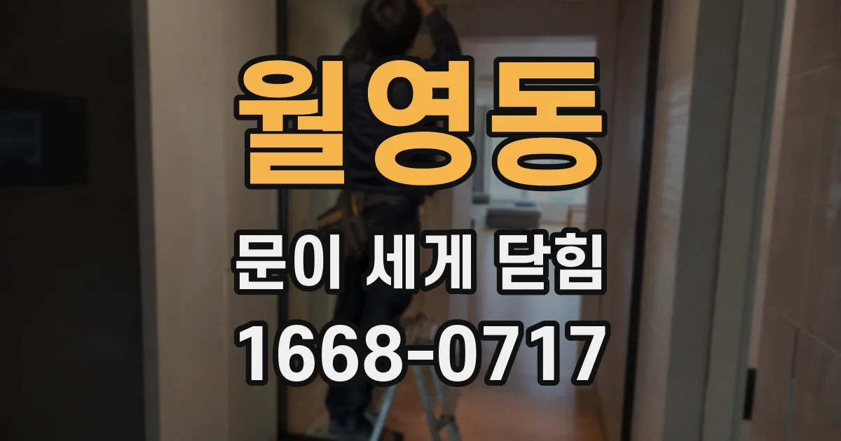 월영동 문이 세게 닫힘