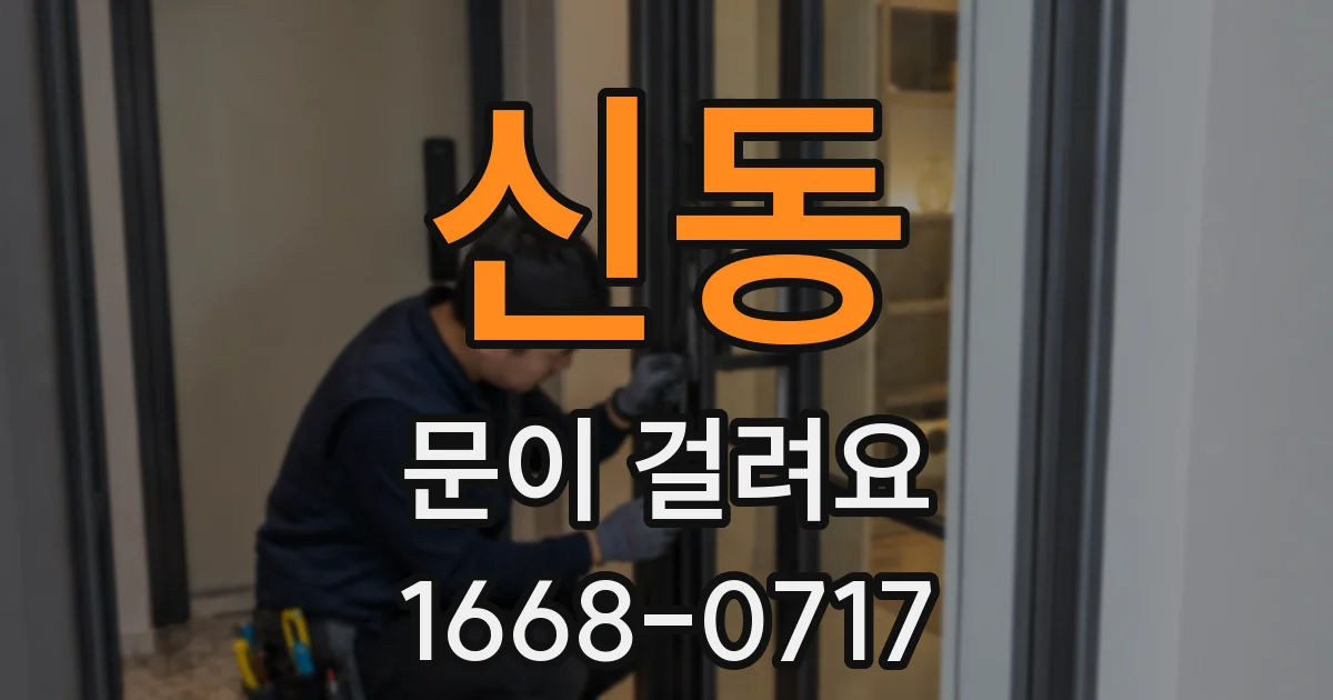 신동 문이 걸려요