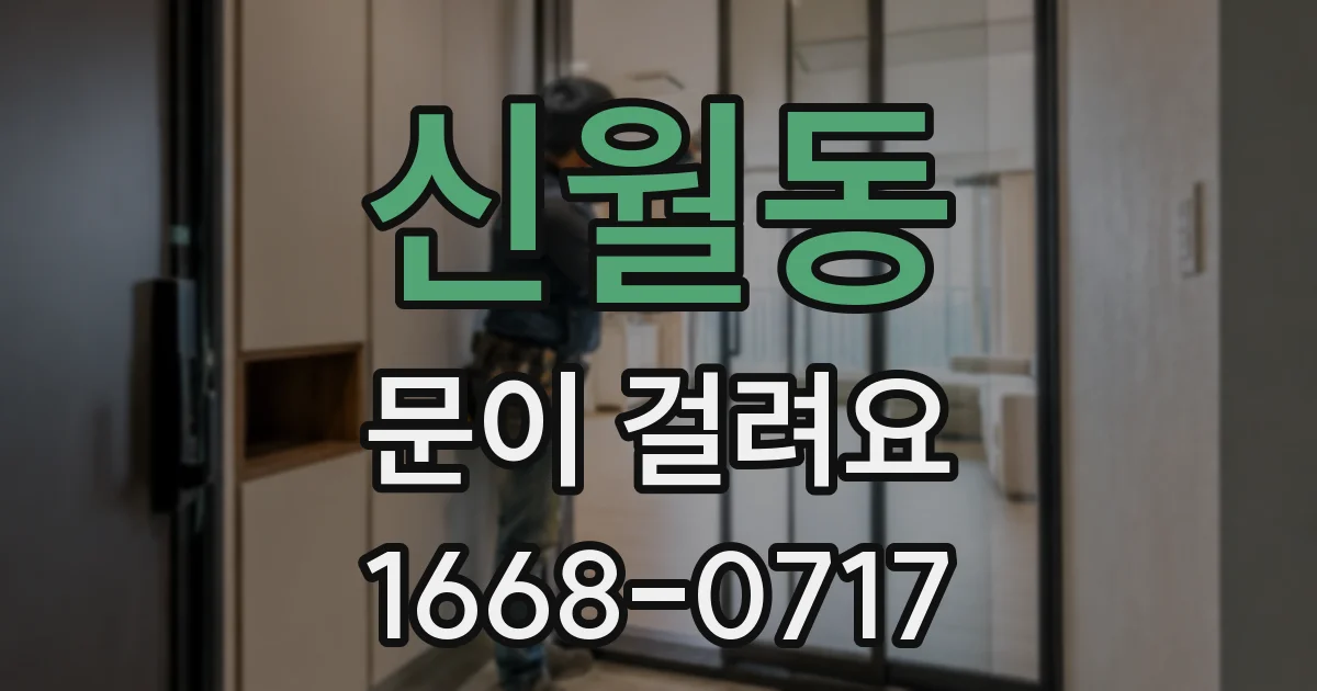 신월동 문이 걸려요