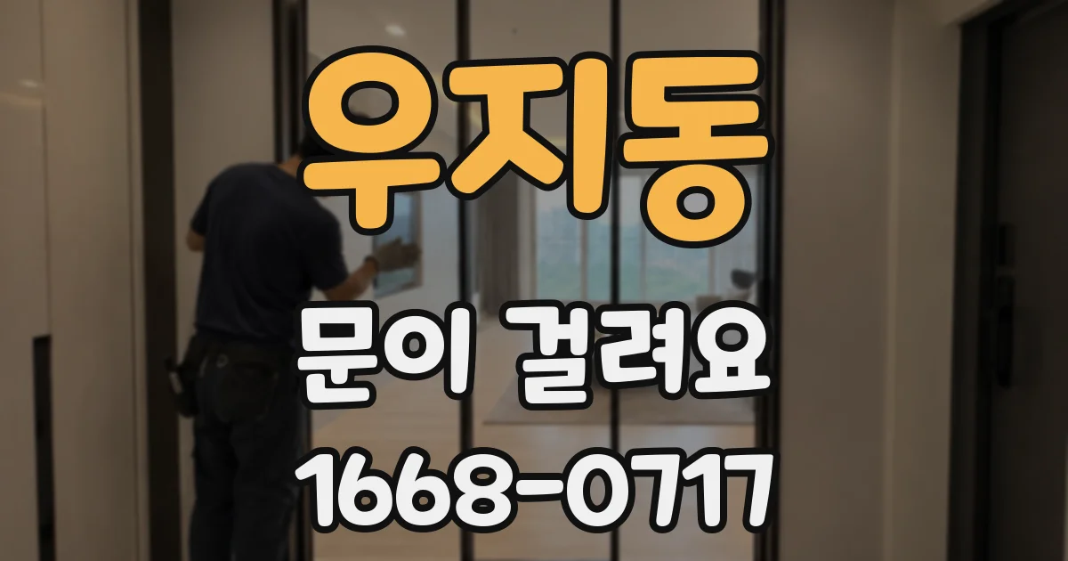 우지동 문이 걸려요