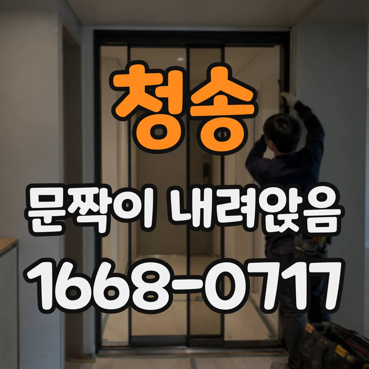 청송 문짝이 내려앉음