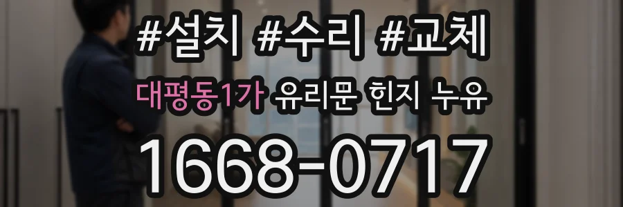 대평동1가 유리문 힌지 누유