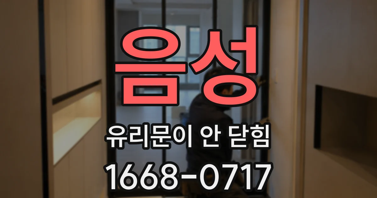 음성 유리문이 안 닫힘