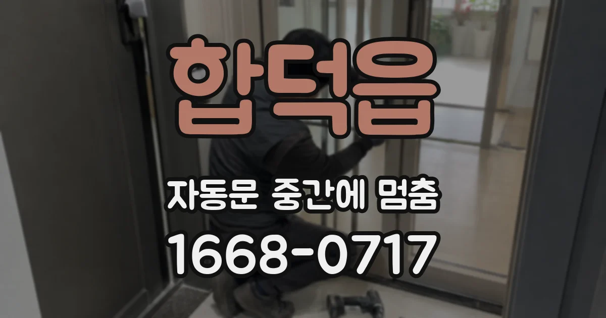 합덕읍 자동문 중간에 멈춤