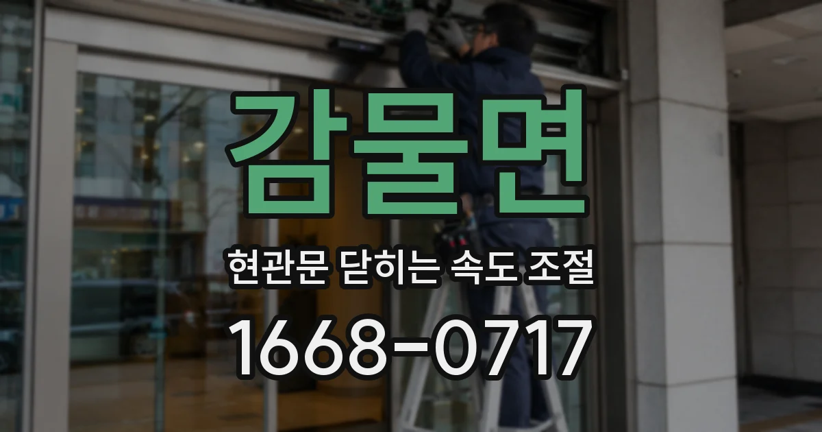 감물면 현관문 닫히는 속도 조절