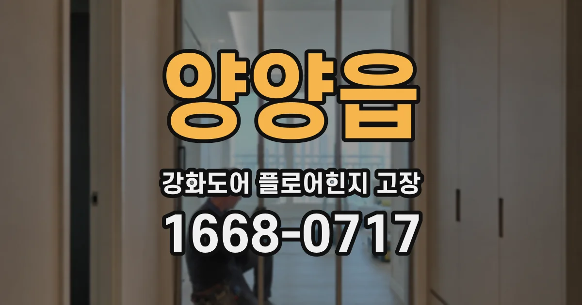 양양읍 강화도어 플로어힌지 고장