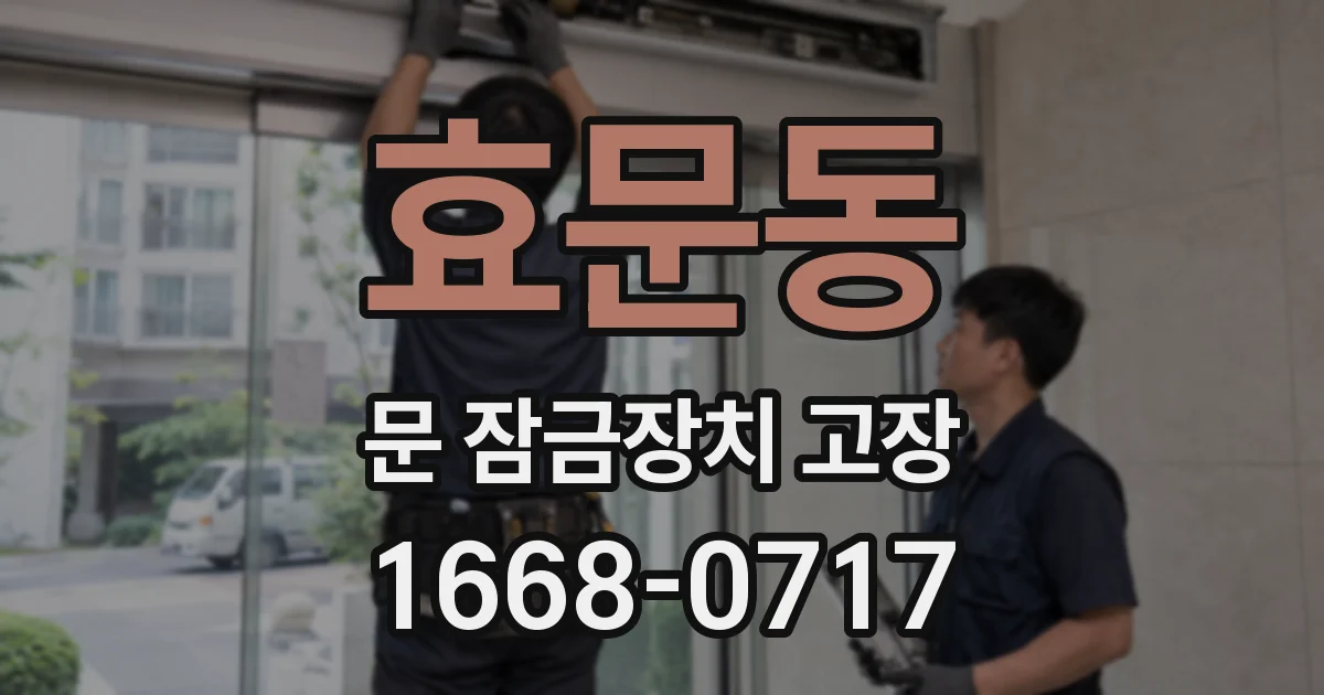 효문동 문 잠금장치 고장