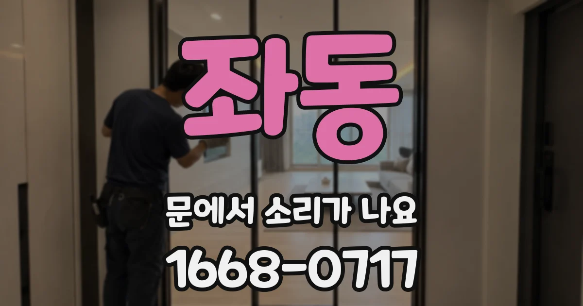 좌동 문에서 소리가 나요