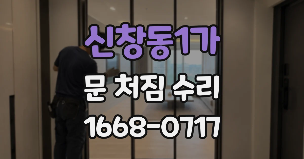 신창동1가 문 처짐 수리