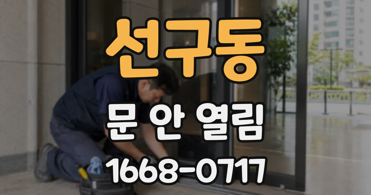 선구동 문 안 열림