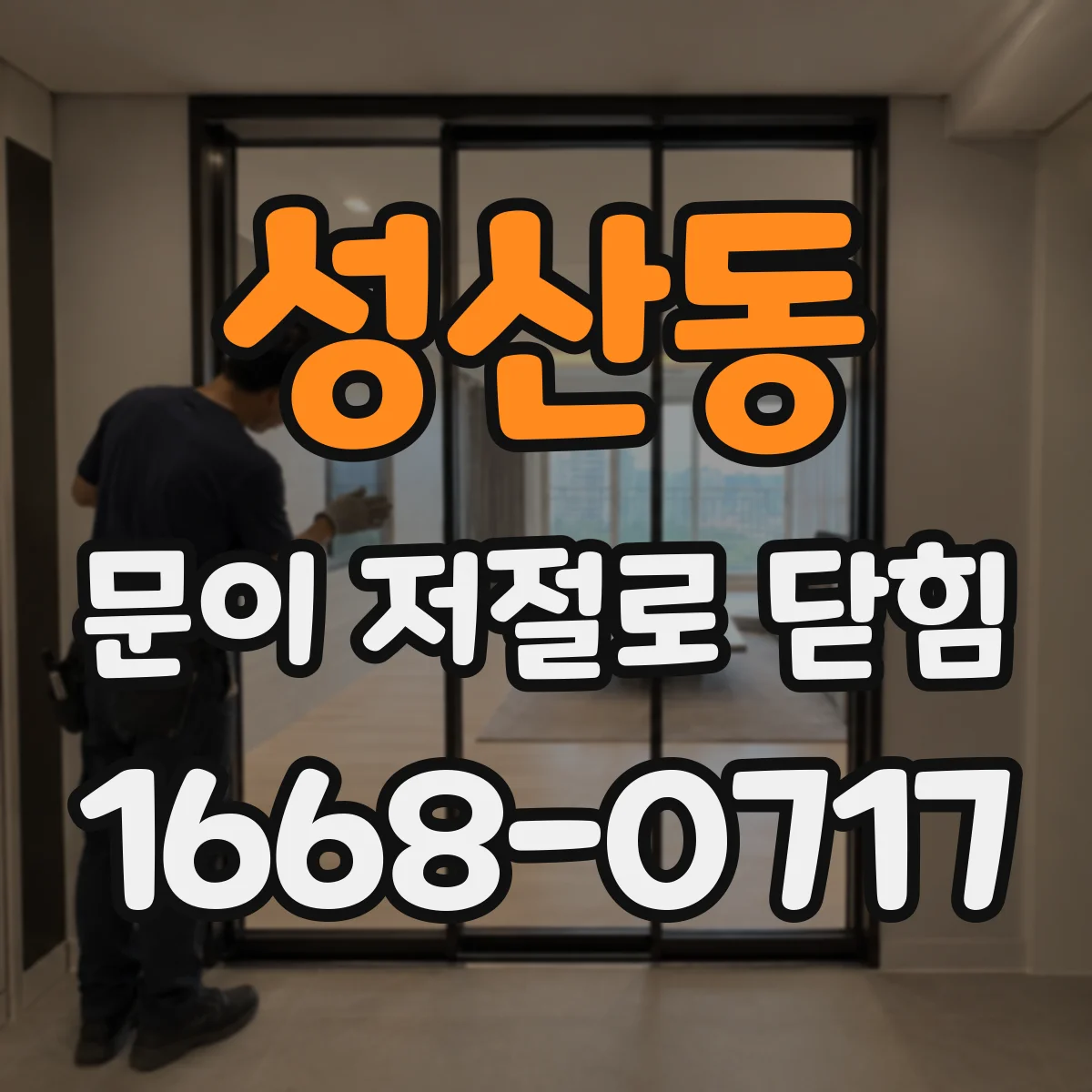 성산동 문이 저절로 닫힘