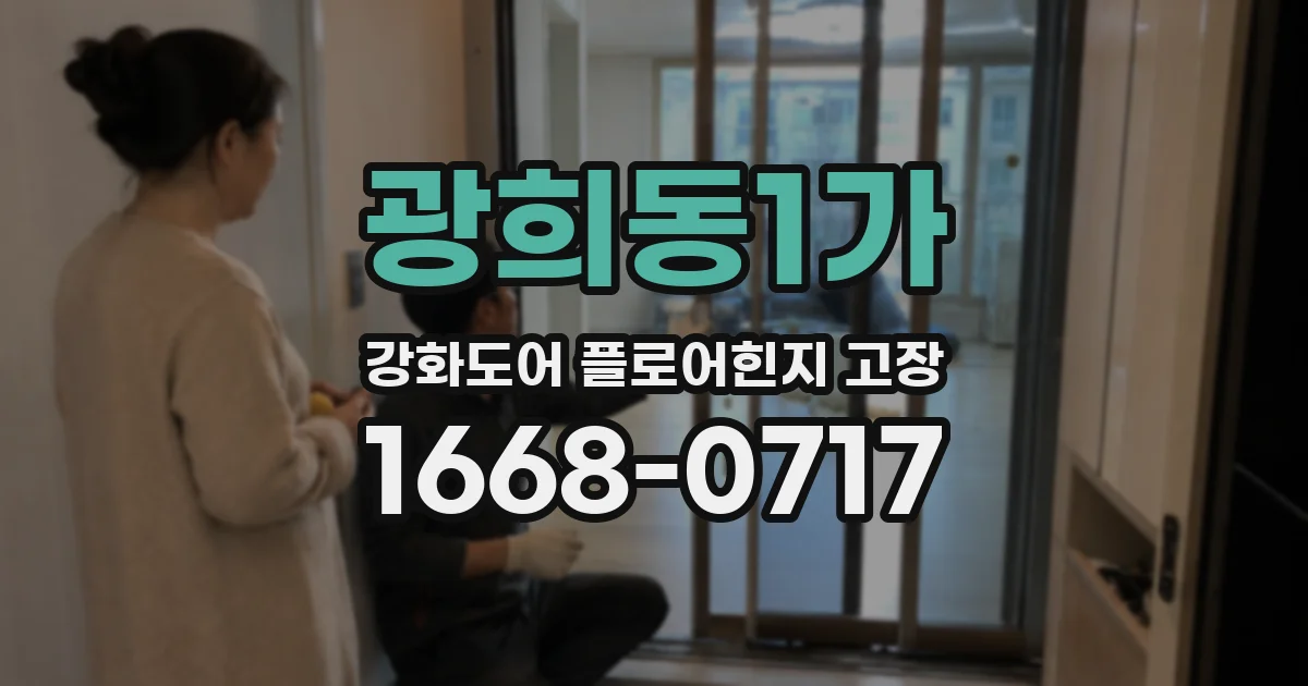 광희동1가 강화도어 플로어힌지 고장