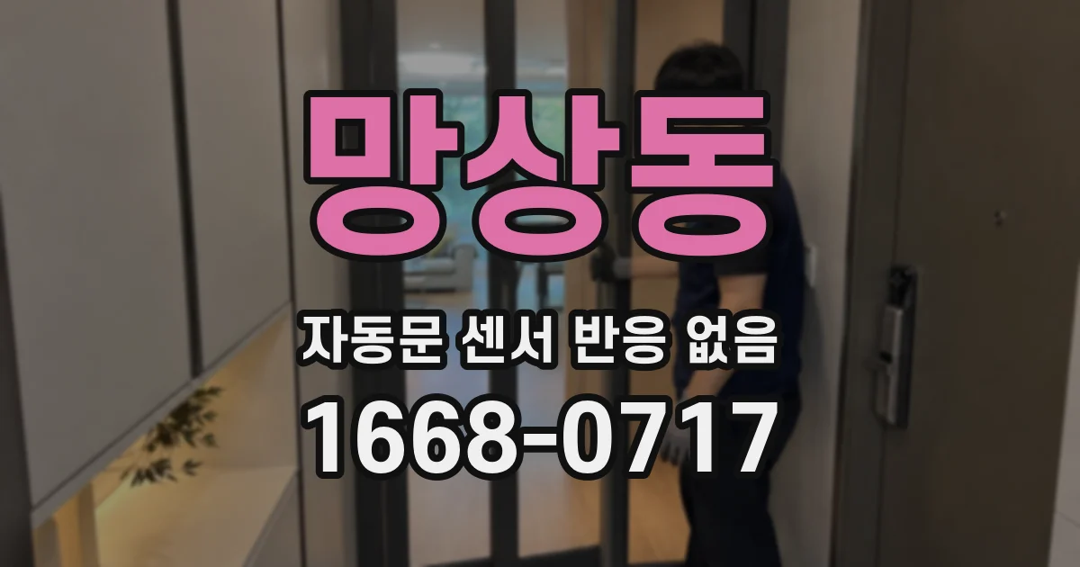 망상동 자동문 센서 반응 없음