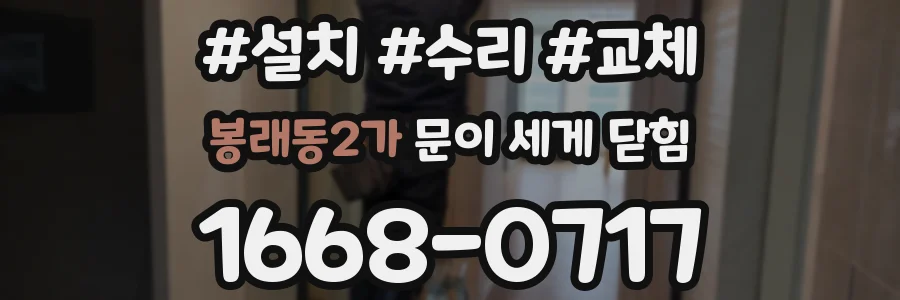 봉래동2가 문이 세게 닫힘