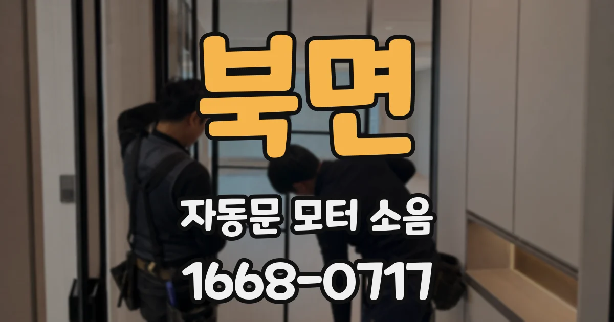 북면 자동문 모터 소음