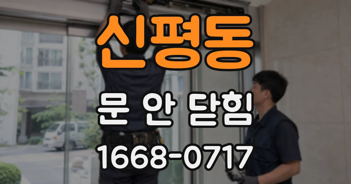 신평동 문 안 닫힘