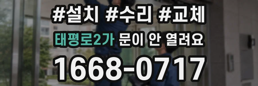 태평로2가 문이 안 열려요
