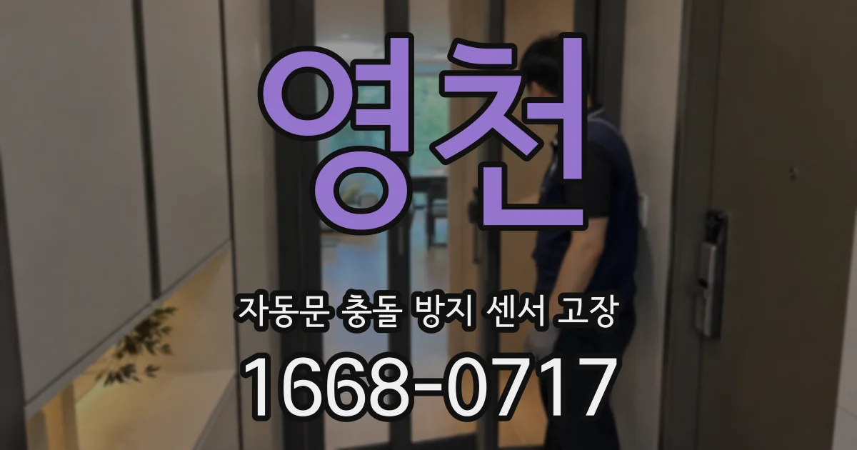 영천 자동문 충돌 방지 센서 고장