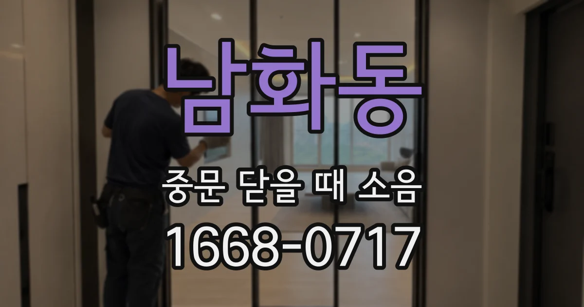남화동 중문 닫을 때 소음