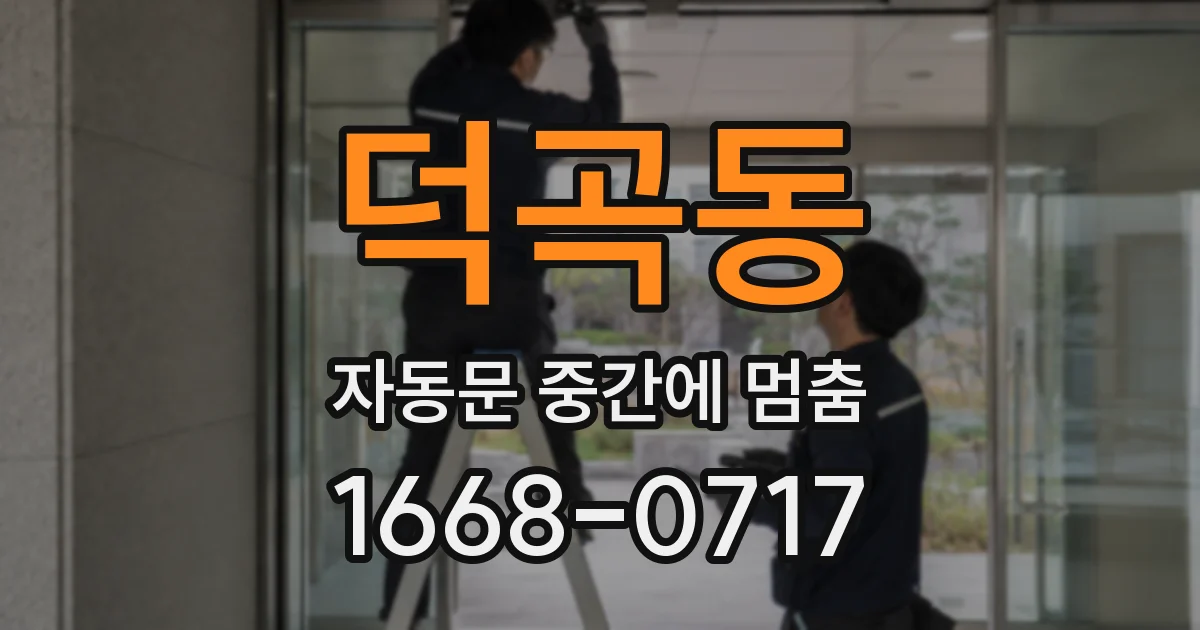 덕곡동 자동문 중간에 멈춤