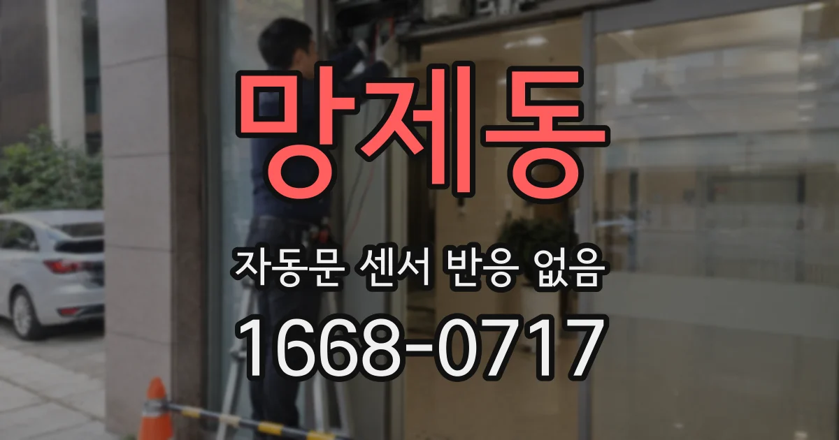 망제동 자동문 센서 반응 없음
