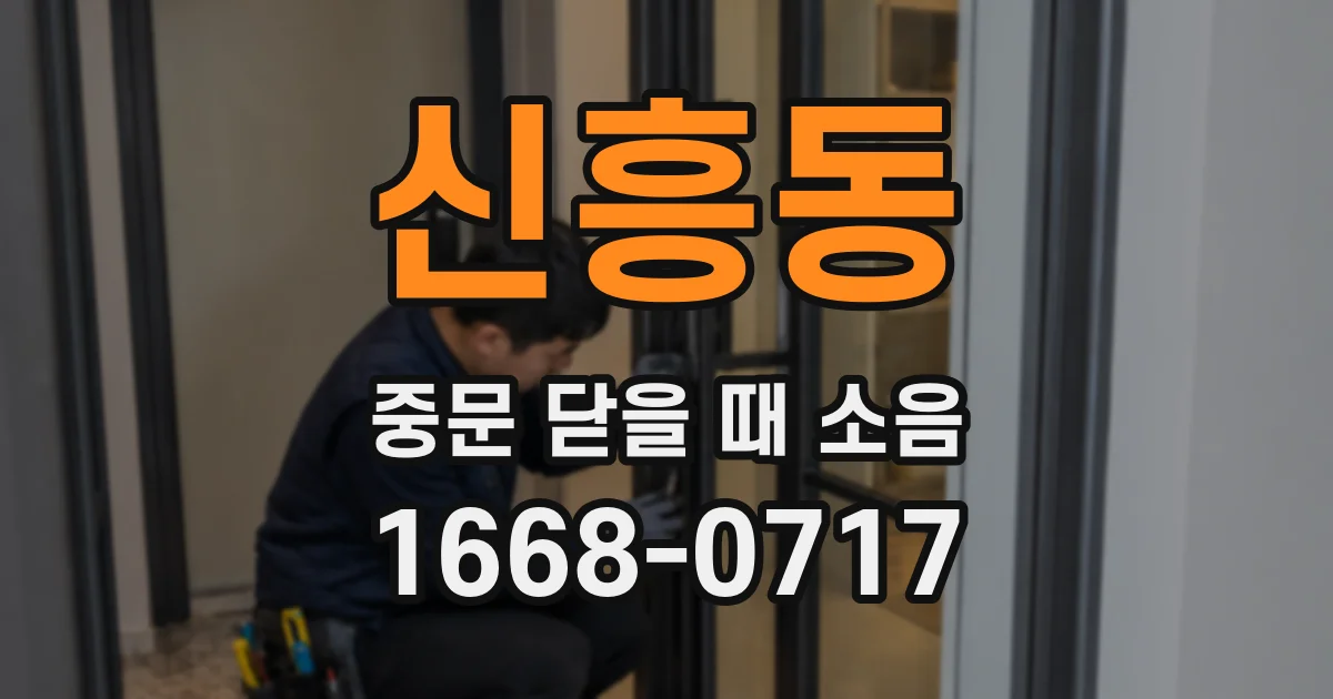 신흥동 중문 닫을 때 소음