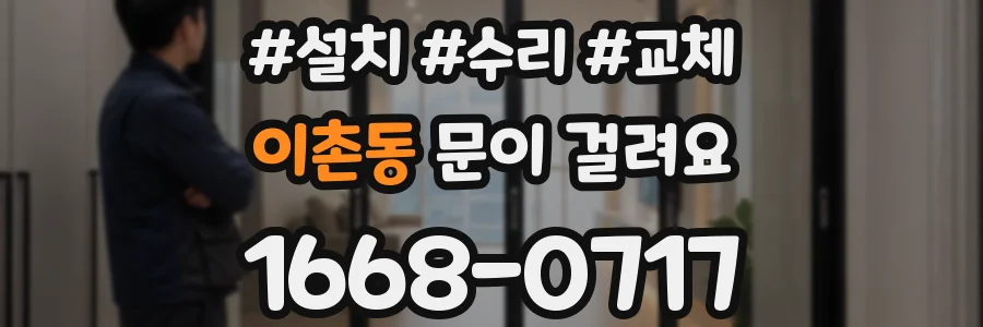 이촌동 문이 걸려요