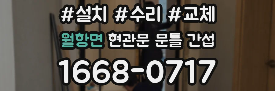 월항면 현관문 문틀 간섭