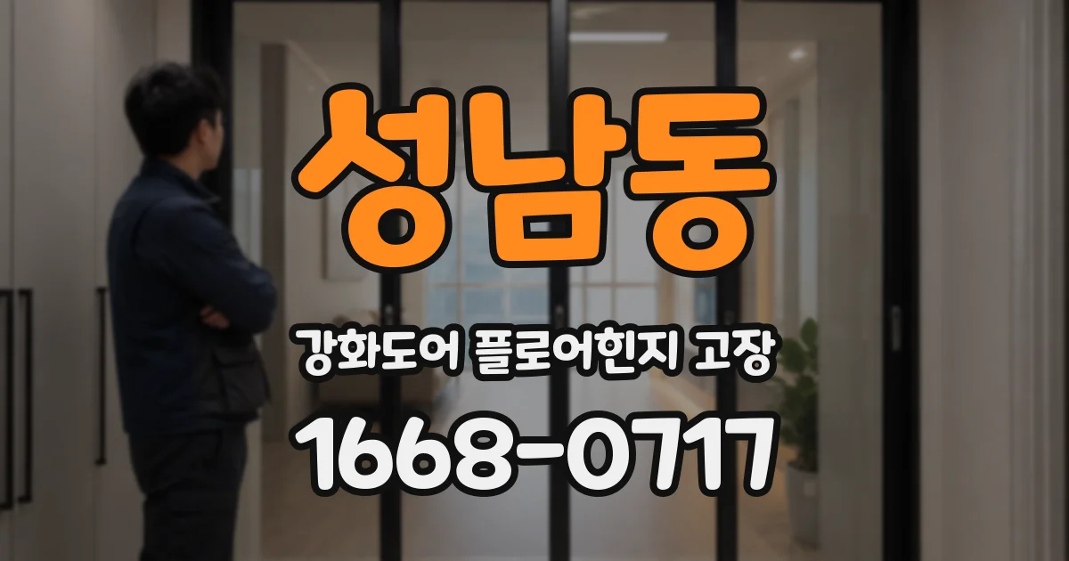 성남동 강화도어 플로어힌지 고장