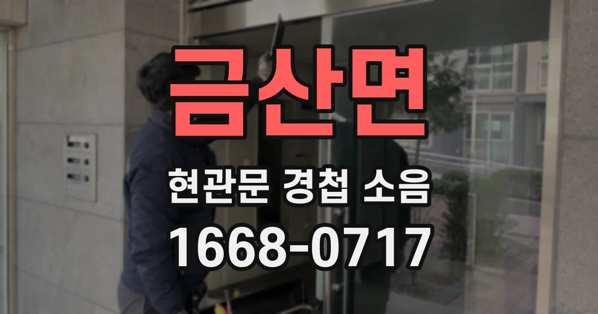 금산면 현관문 경첩 소음