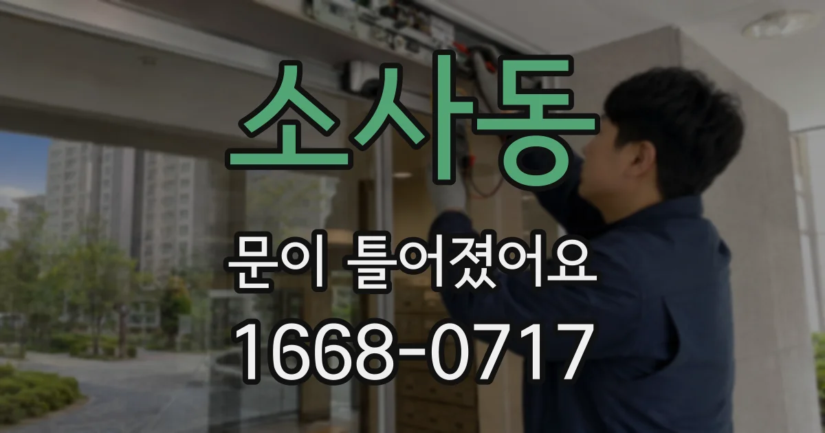 소사동 문이 틀어졌어요