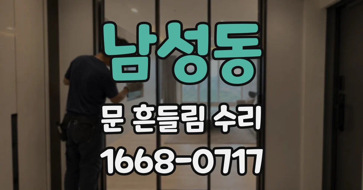 남성동 문 흔들림 수리