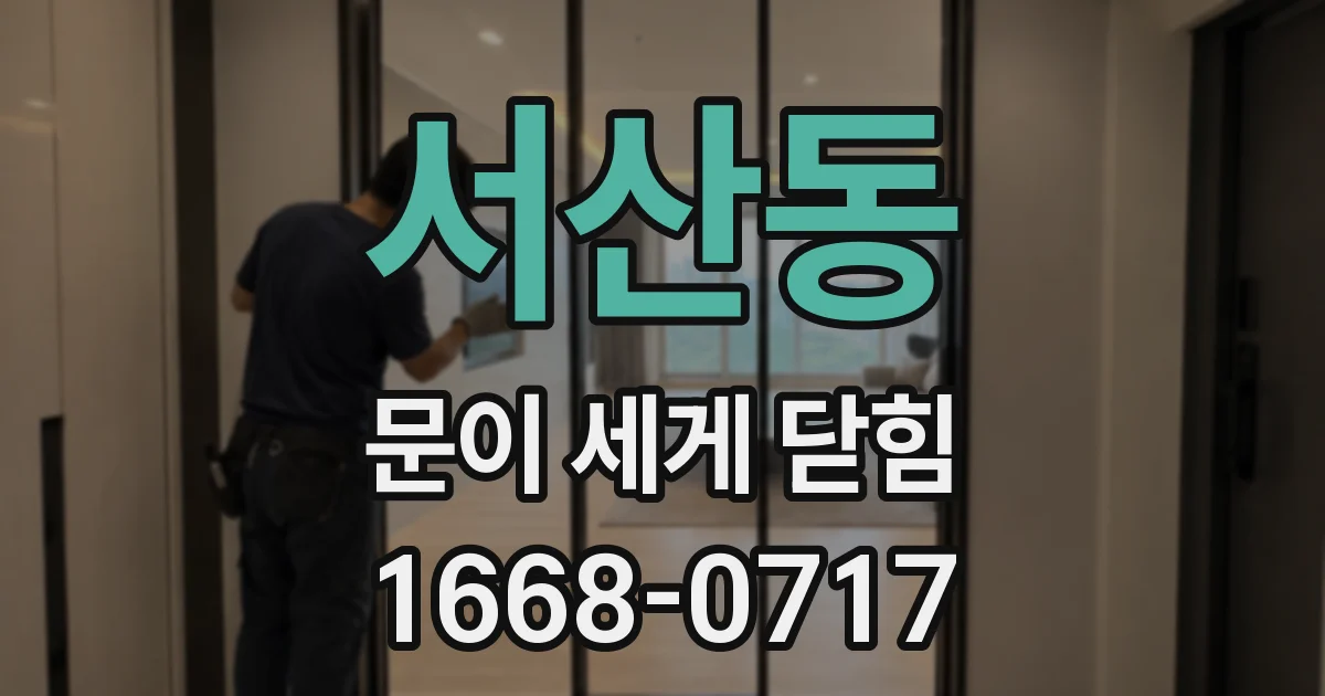 서산동 문이 세게 닫힘
