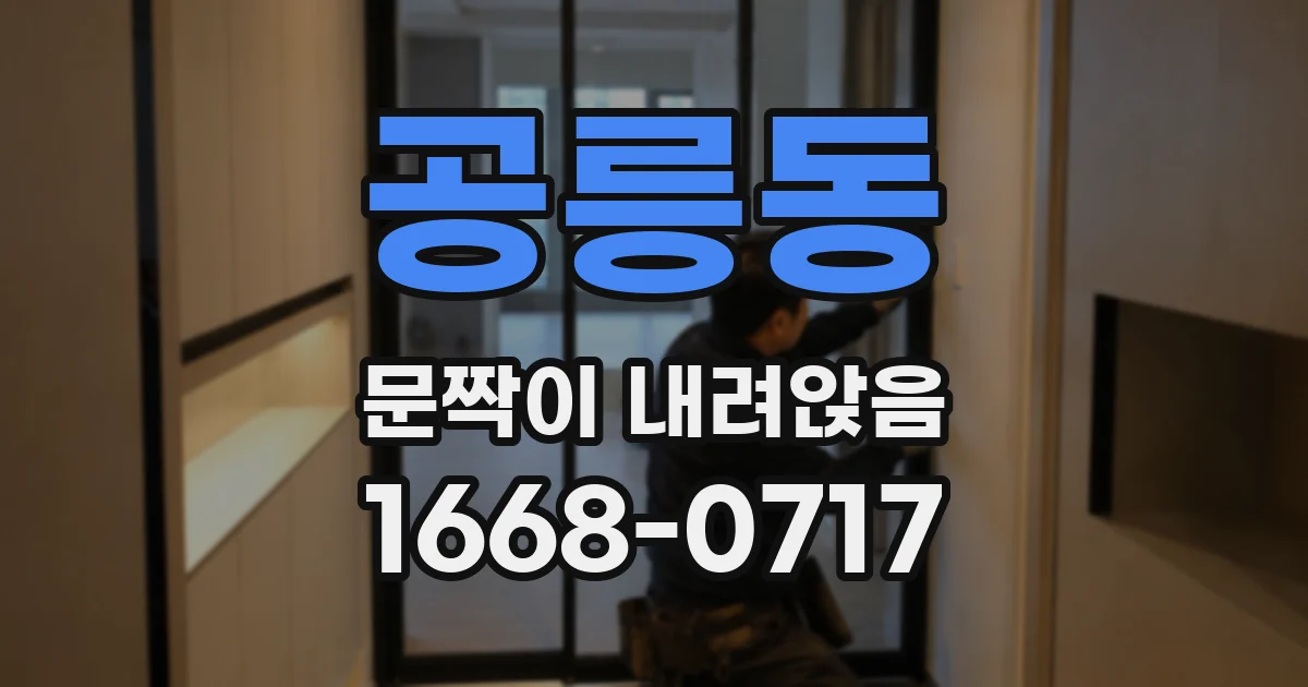 공릉동 문짝이 내려앉음