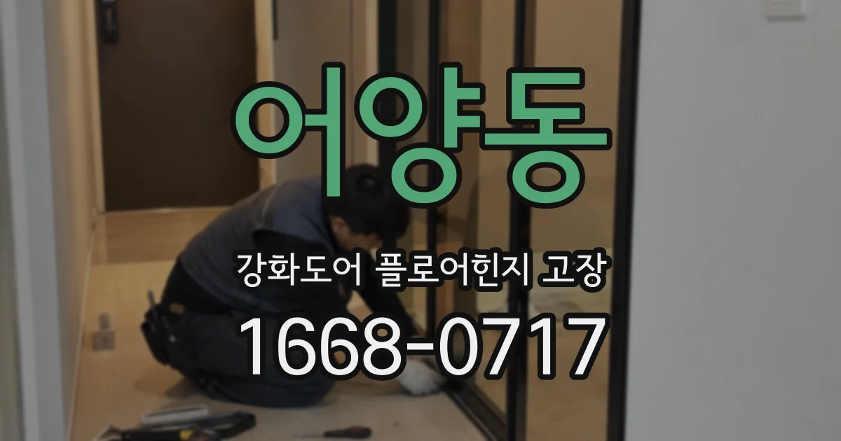 어양동 강화도어 플로어힌지 고장