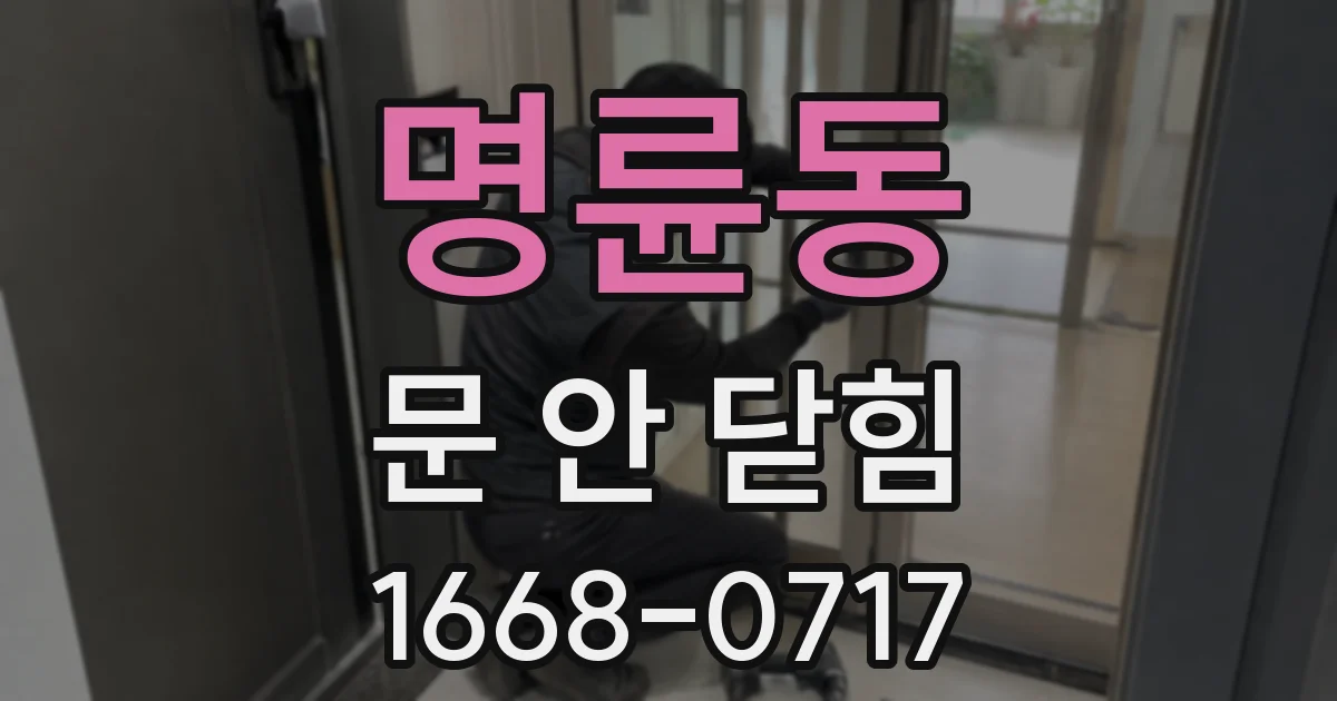 명륜동 문 안 닫힘